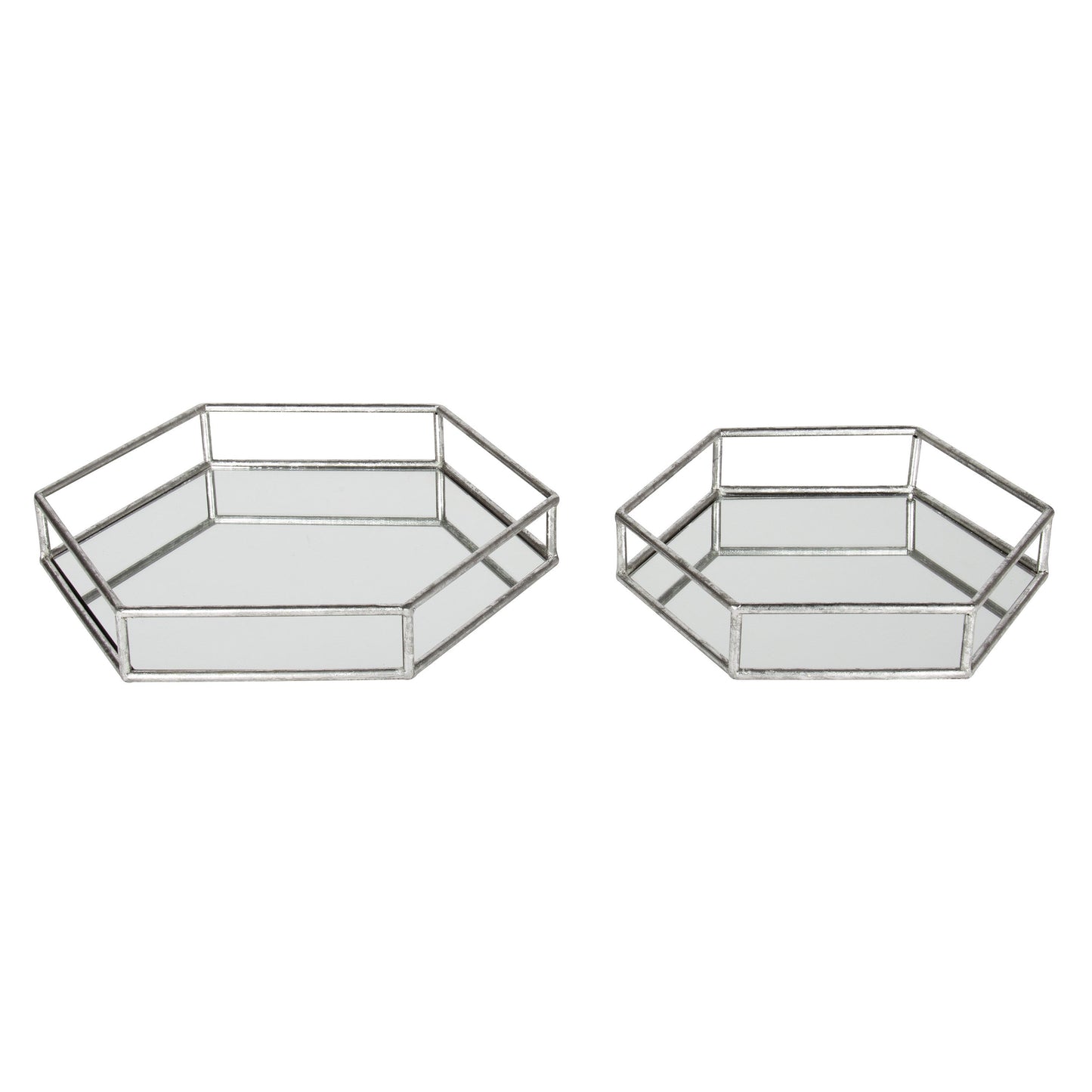 Felicia Nesting Metal Mirrored Decorative Trays