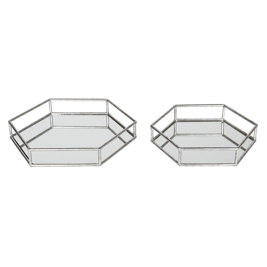 Felicia Nesting Metal Mirrored Decorative Trays