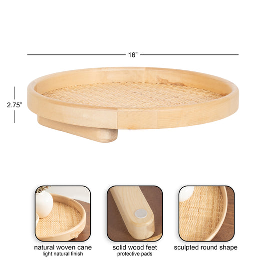 Planche Round Woven Tray